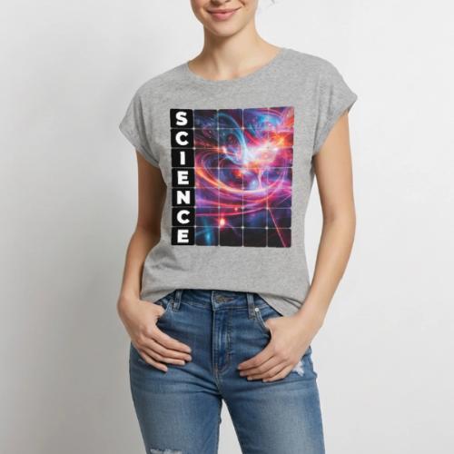 The Chaos of Science - Women's Premium Roll Up Sleeve T-Shirt