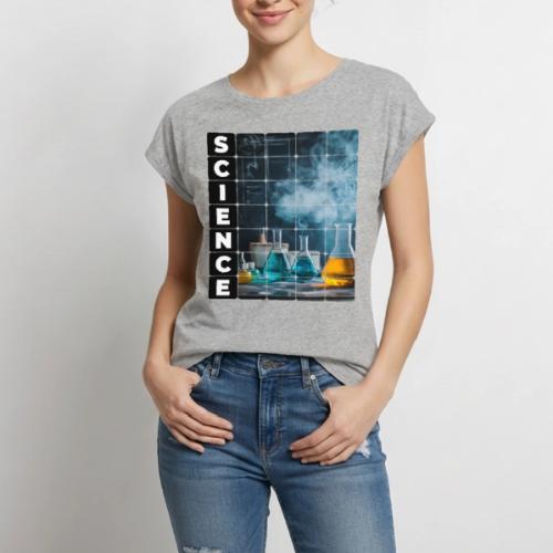 Alchemy of Science - Women's Premium Roll Up Sleeve T-Shirt