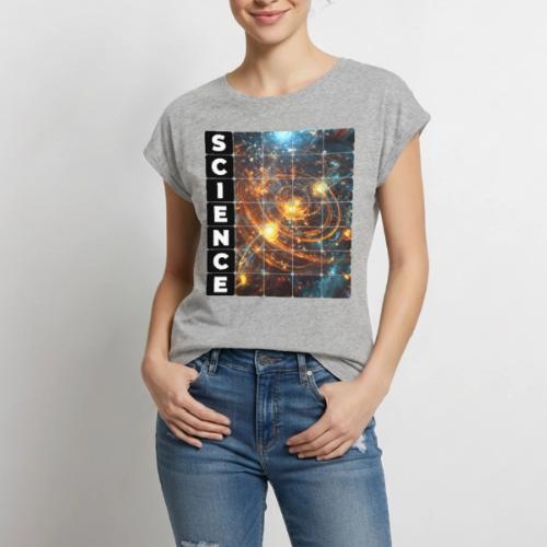 Golden Core of Science - Women's Premium Roll Up Sleeve T-Shirt