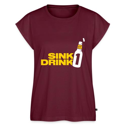 Sink 1, Drink 1 Facemask - Women's Premium Roll Up Sleeve T-Shirt