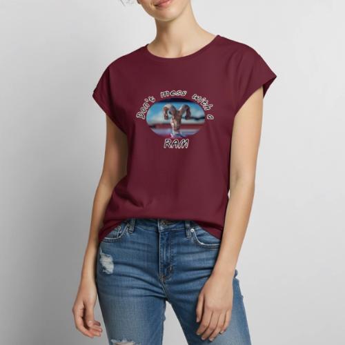 Don’t Mess with a RAM - Women's Premium Roll Up Sleeve T-Shirt