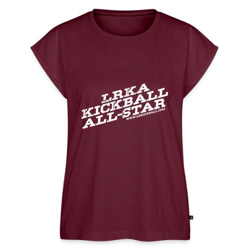 All Star White - Women's Premium Roll Up Sleeve T-Shirt