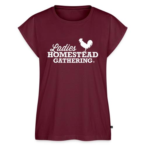 NLHG Logo White - Women's Premium Roll Up Sleeve T-Shirt