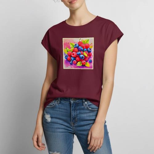 Colorful Berry Feast - Women's Premium Roll Up Sleeve T-Shirt