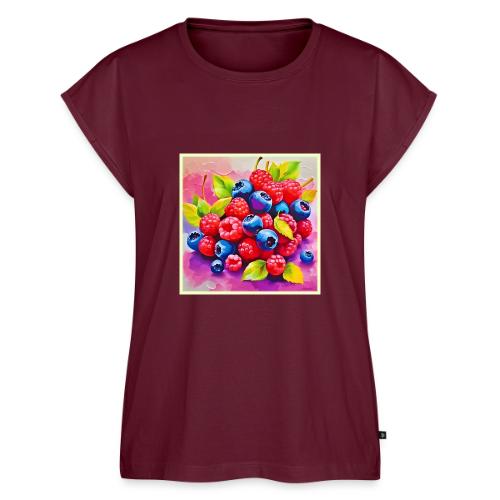 Colorful Berry Feast - Women's Premium Roll Up Sleeve T-Shirt