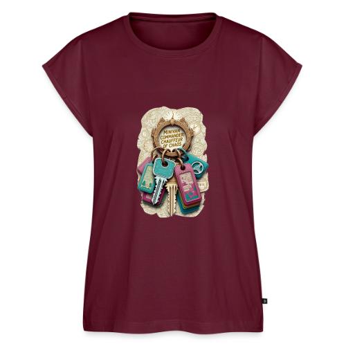 Minivan Commander T Shirt, Chauffeur of Chaos Mug - Women's Premium Roll Up Sleeve T-Shirt