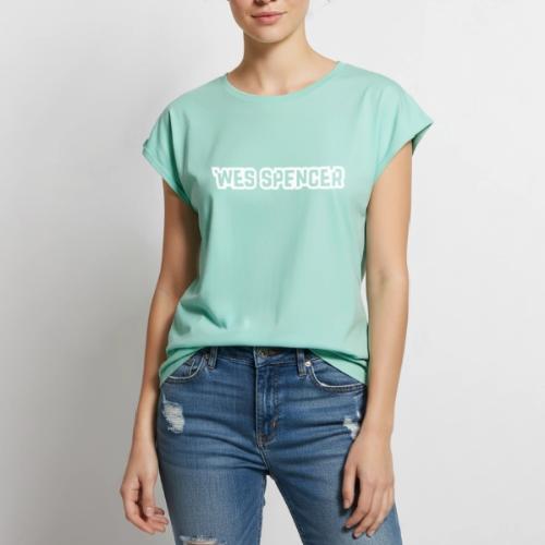 WesSpencerLogo - Women's Premium Roll Up Sleeve T-Shirt