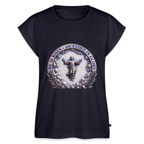 He Is Risen Ascended In Glory T Shirt, Gift - Women's Premium Roll Up Sleeve T-Shirt