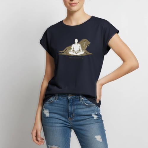 Silence Builds Kings Meditation Lion - Women's Premium Roll Up Sleeve T-Shirt