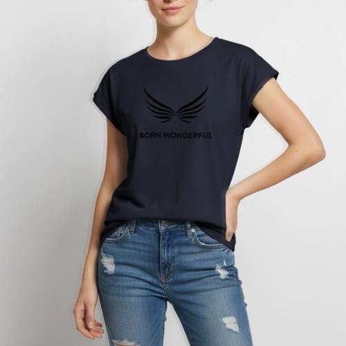 Born Wonderful - Women's Premium Roll Up Sleeve T-Shirt