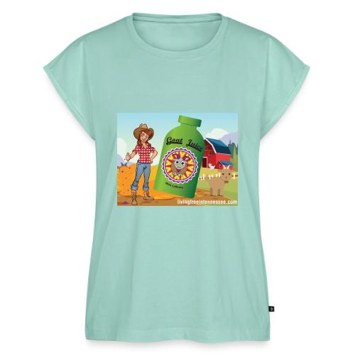 Nicole Sauce's Goat Juice - Women's Premium Roll Up Sleeve T-Shirt