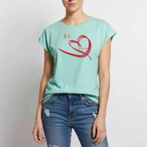 BE LOVE - Women's Premium Roll Up Sleeve T-Shirt