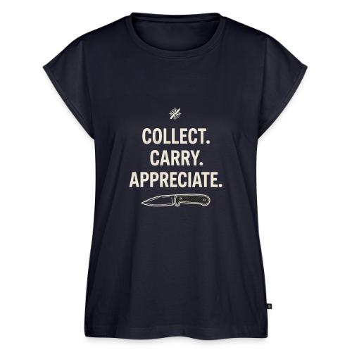 Collect Carry Appreciate Knife: Everyday Carry EDC - Women's Premium Roll Up Sleeve T-Shirt