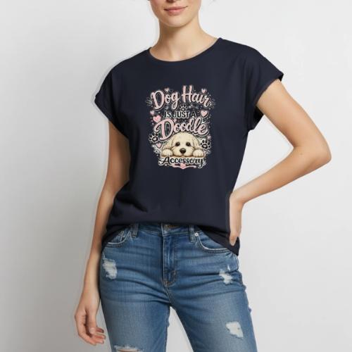 Dog Hair Is Just a Doodle Accessory - Women's Premium Roll Up Sleeve T-Shirt