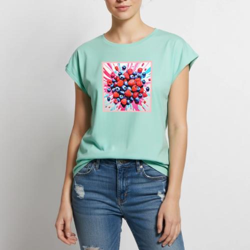 Berry Blast: Fruity Fun - Women's Premium Roll Up Sleeve T-Shirt