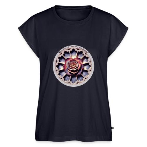 Easter Rose Resurrection T Shirt, Spring Gift - Women's Premium Roll Up Sleeve T-Shirt