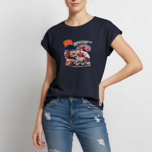 Jonathan Taylor Eldora Speedway FFN#1 Design 1 - Women's Premium Roll Up Sleeve T-Shirt