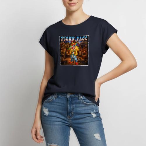 The Clown Taco Circus Humor Character - Women's Premium Roll Up Sleeve T-Shirt