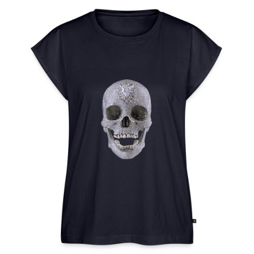 diamond_skull_1 - Women's Premium Roll Up Sleeve T-Shirt