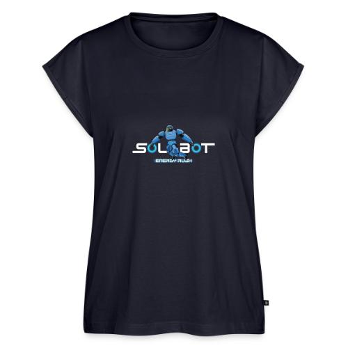 Solbot White Text - Women's Premium Roll Up Sleeve T-Shirt