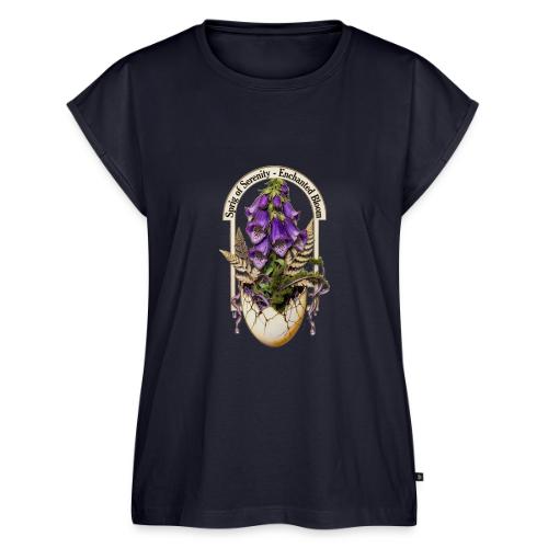Spring Serenity Foxglove Tee, Easter Gift for wife - Women's Premium Roll Up Sleeve T-Shirt