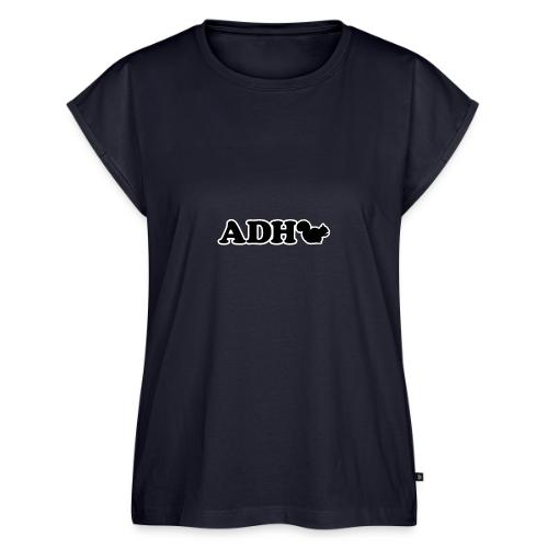 Funny ADHD Squirrel - Women's Premium Roll Up Sleeve T-Shirt