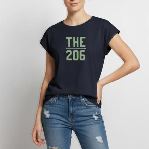 THE | 206 - Fan Style Sportswear - Washington Edit - Women's Premium Roll Up Sleeve T-Shirt