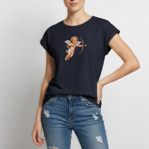 Cupid with twohearts set - Women's Premium Roll Up Sleeve T-Shirt