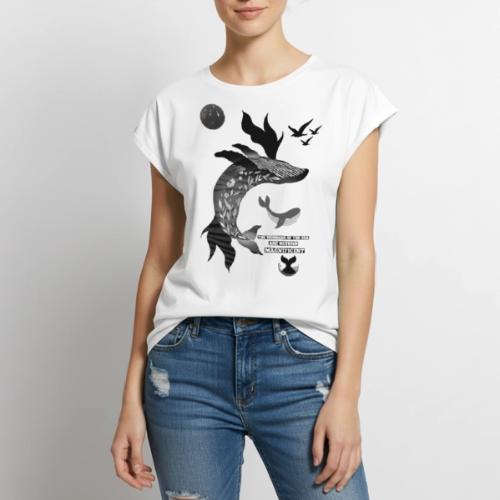 The Wonders Of The Sea - Women's Premium Roll Up Sleeve T-Shirt