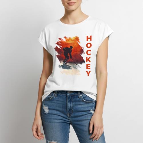 Hockey Vibes - Women's Premium Roll Up Sleeve T-Shirt