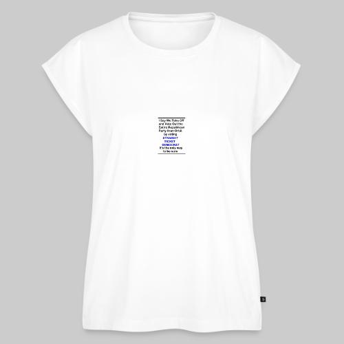 Straight Democrat To Be Sure Portrait - Women's Premium Roll Up Sleeve T-Shirt