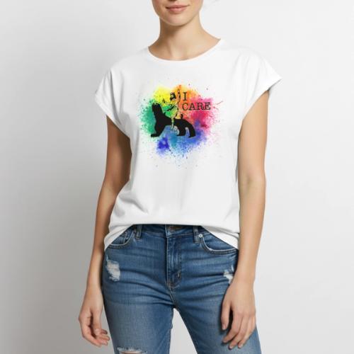 Jesus Cares & Promises - Women's Premium Roll Up Sleeve T-Shirt