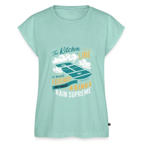 Fear the Dinker: Conquer the Kitchen - Women's Premium Roll Up Sleeve T-Shirt