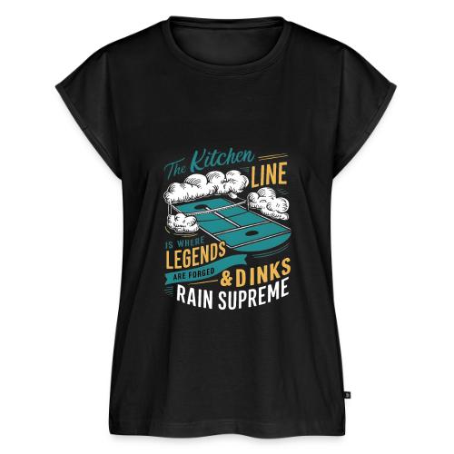 Fear the Dinker: Conquer the Kitchen - Women's Premium Roll Up Sleeve T-Shirt