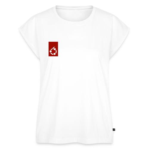 Edubuntu Logo 2023 - White - Women's Premium Roll Up Sleeve T-Shirt