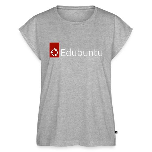 Edubuntu Logo 2023 - White - Women's Premium Roll Up Sleeve T-Shirt