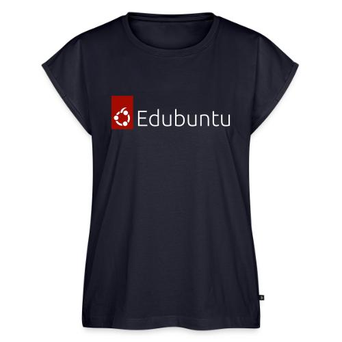 Edubuntu Logo 2023 - White - Women's Premium Roll Up Sleeve T-Shirt