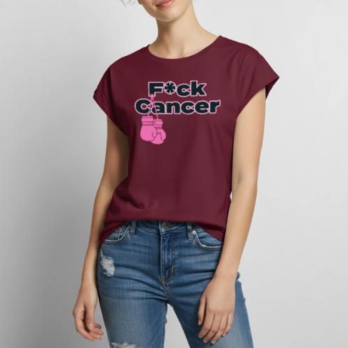 F*ck Cancer - Women's Premium Roll Up Sleeve T-Shirt