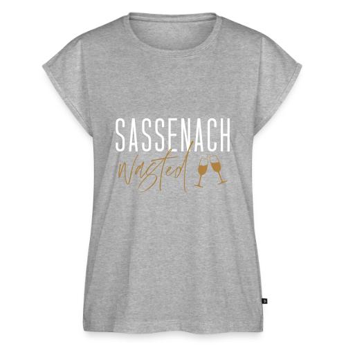 Sassenach Wasted With Glasses - Women's Premium Roll Up Sleeve T-Shirt