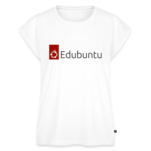 Edubuntu Logo 2023 - Black - Women's Premium Roll Up Sleeve T-Shirt