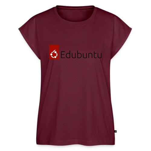 Edubuntu Logo 2023 - Black - Women's Premium Roll Up Sleeve T-Shirt