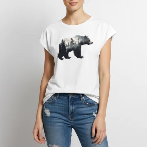 Forest Within the Bear - Women's Premium Roll Up Sleeve T-Shirt