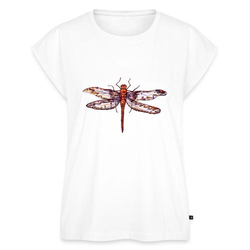 Dragonfly red - Women's Premium Roll Up Sleeve T-Shirt
