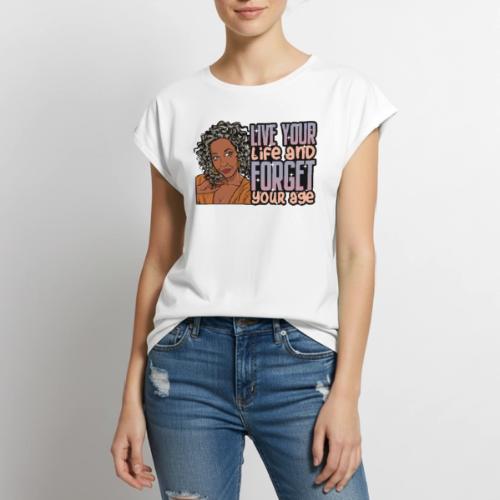 Classy Lady Self Respect Quotes - T-shirt Premium Femme à Manches Retroussables
