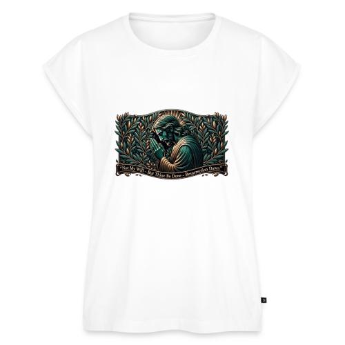 Easter Not My Will Gethsemane T Shirt, Bro Gift - Women's Premium Roll Up Sleeve T-Shirt