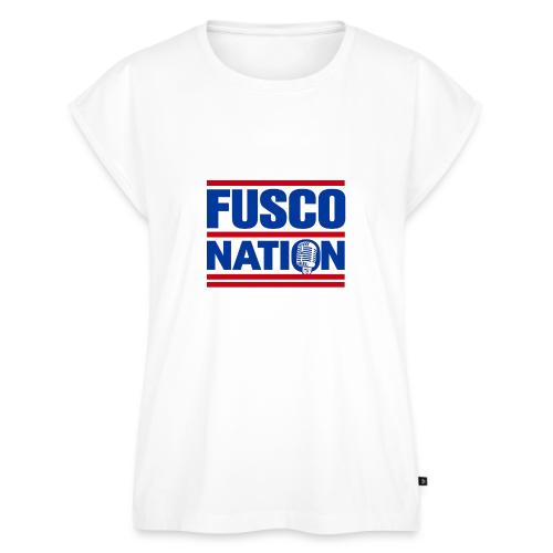 Fusco Nation with Mic (250th Show Commemorative) - Women's Premium Roll Up Sleeve T-Shirt
