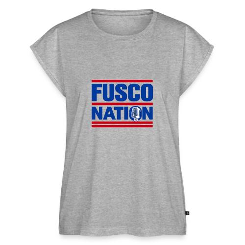 Fusco Nation with Mic (250th Show Commemorative) - Women's Premium Roll Up Sleeve T-Shirt