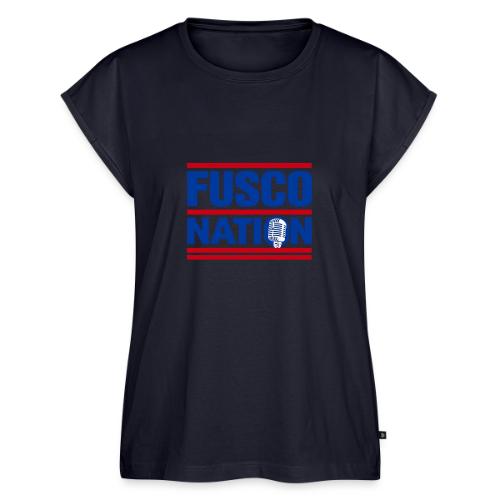 Fusco Nation with Mic (250th Show Commemorative) - Women's Premium Roll Up Sleeve T-Shirt