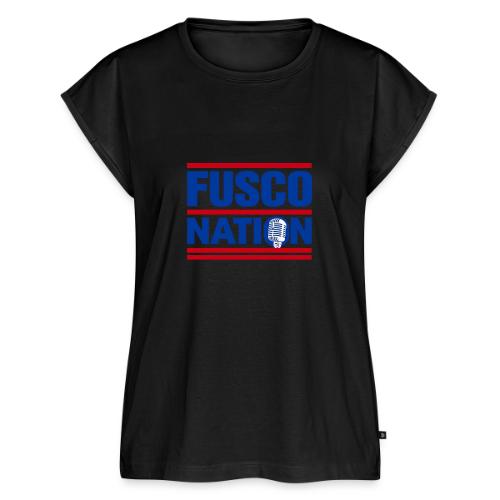 Fusco Nation with Mic (250th Show Commemorative) - Women's Premium Roll Up Sleeve T-Shirt