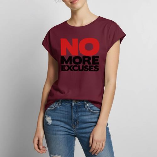 No More Excuses - Women's Premium Roll Up Sleeve T-Shirt